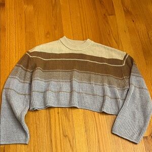 Garage Striped Cropped Sweater